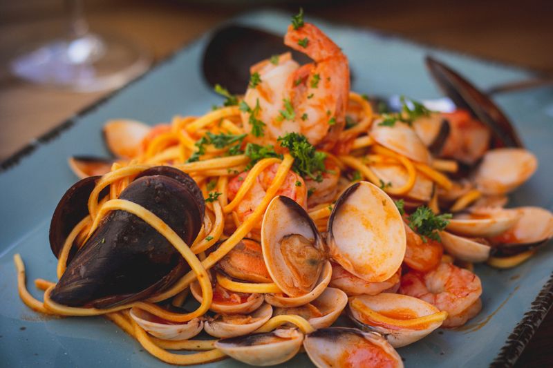Linguine alle Vongole seafood pasta Anthony's coal fired